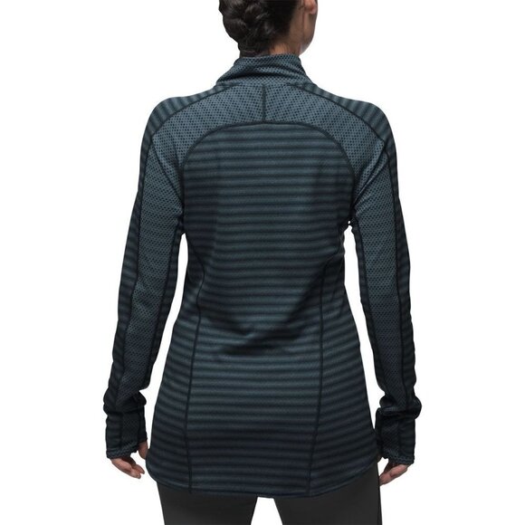 The North Face Duomix Blue Gray Stripe Quarter Zip Athletic Jacket S - Picture 2 of 6